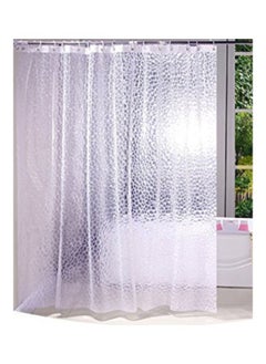 Buy Clear Shower Curtains Mould Proof Resistant Washable PEVA Mildew-Free Bath Curtains Transparent Shower Curtain Liner 240x 200cm in UAE