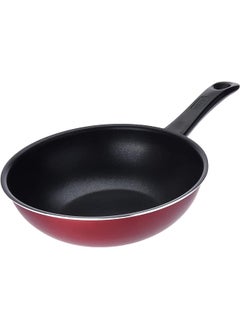 اشتري Vetro Classic Non Stick Aluminum Open Wok Size 24Cm Wine Red في السعودية