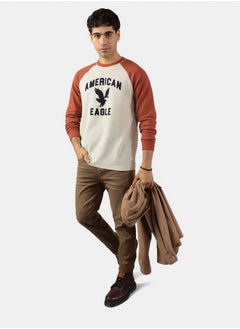 Buy AE Long-Sleeve Raglan Logo Graphic Thermal T-Shirt in Egypt