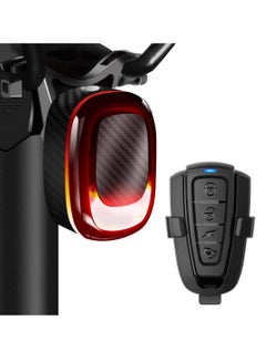 Buy Bike Tail Light Alarm, Wireless Remote Bicycle Rear USB-C Rechargeable Smart Motion Anti Theft Taillight with Loud Horn Red Led Flashing Lights Waterproof High Lumen Cycling Back in UAE