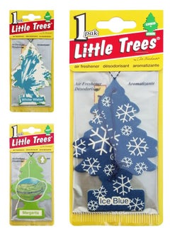 اشتري 3 Pcs Hanging Paper Card Air Freshener, Ice Blue Margarita, White Water في الامارات