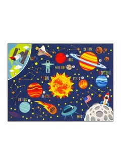 Buy Playtime Collection Space Safari Road Map Educational Learning & Game Area Rug Carpet For Kids And Children Bedrooms And Playroom (3' 3" X 4' 7") in UAE