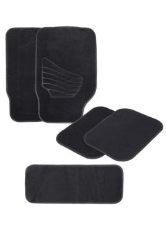 Buy Epsilon Car Mat Set- EPSCM1586/ 5 Piece Pack, Perfect for Cars, Excellent Floor Grip and Anti-Slip Design/ Stylish Floor Protection, Universal Size and Easy to Clean/ Black in UAE