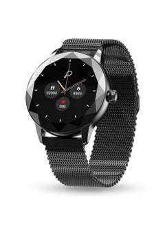 Buy Vienna 1.27" HD 360x360 Display Smartwatch for Women, Diamond Cut Design, Compatible with Android & iOS, Female health Monitoring, HR & Sleep Monitoring, Multi-Sports Mode, Classic Black in UAE