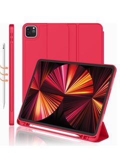 Buy New iPad Pro 11 Inch Case 2022 4th Gen 2021 3rd Gen with Pencil Holder Support iPad 2nd Pencil Charging Pair Trifold Stand Smart Case with Soft TPU Back Auto Wake Sleep in UAE