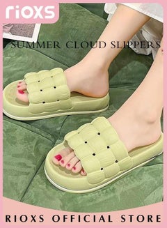 Buy Women's Cloud Slippers Braided Straps Sandals Non-Slip Quick Drying Open Toe Slippers Super Soft Sole Sandals For Outdoor Or Indoor Use in UAE
