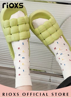 Buy Women's Cloud Slippers Braided Straps Sandals Non-Slip Quick Drying Open Toe Slippers Super Soft Sole Sandals For Outdoor Or Indoor Use in UAE