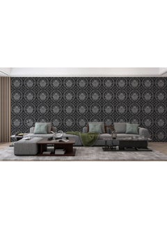 اشتري Vector Damask Seamless Pattern Fabric Wallpaper Covers An Area ​​Up To 4.2Mx3M With Adhesive And Smoothing Tool في مصر