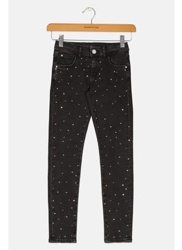 اشتري Kids Girl Diamond Embellish jeans, Black في الامارات