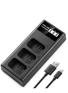 Buy NP-FW50 Triple Slot LCD USB Charger, Fast Charger for Sony NEX 3/5/7 Series, SLT-A Series, Alpha a3000, a5000, a5100, a55, a6000, a6100, a6300, a6400, a6500, a7/a7II/a7s/a7SII/a7r/a7rII, rx10, rx10II in Saudi Arabia