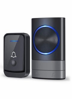 Buy Waterproof Wireless Doorbell 52 Chimes 4 Volume Levels 1 Receivers and 1 Transmitter For Home Business Office Classroom in Saudi Arabia
