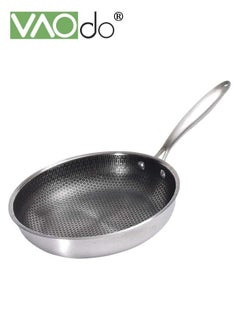 Buy Non Stick Frying Pans PFOA Free Cookware Stainless Steel Skillets Dishwasher and Oven Safe Works on Induction Ceramic and Gas Cooktops in UAE