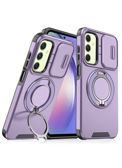 Buy GOLDEN MASK For Samsung Galaxy A54 Sliding Camshield Ring Holder Phone Case (Purple) in Egypt