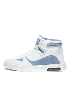 Buy Two Tone Ankle Boot Leather Sneakers For Men - WHITE in Egypt