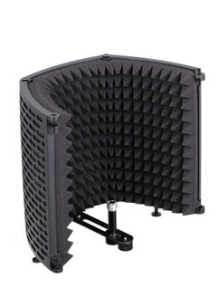 Buy Microphone Isolation Shield for Condenser Microphone Recording Equipment Podcasts Vocals Broadcasting 3 Panels in UAE