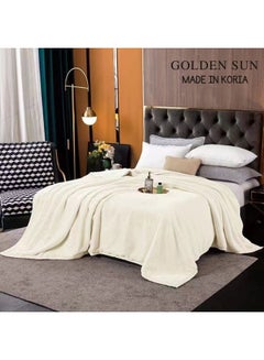 Buy Heavy Korean winter blanket, measuring 240 cm by 200 cm and weighing 4.2 kg, a blanket with an ultra-soft layer made of high-quality materials in Saudi Arabia