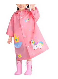 Buy Kids Raincoat, Boys Girls Rain Jacket Hooded Poncho Waterproof Coat Outdoor Sports Cute and Fun Animal Print in Saudi Arabia