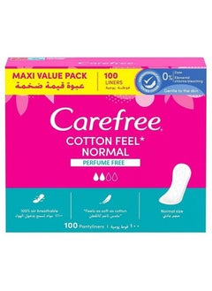 Buy Cotton Feel Normal Perfume Free 100 Panty Liners in UAE