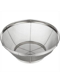 Buy Large Fine Mesh Pasta Strainer, Metal Colander for Rice, Quinoa, Yogurt (11 x 4 In) in UAE