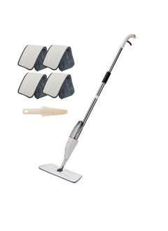 Buy Floor Mop Spray for Home Kitchen Wood Tile Floor Cleaning Tool with 250ml Refillable Water Tank Include Extra 2 Microfiber Washable Reusable Pads and 1 Scraper in UAE