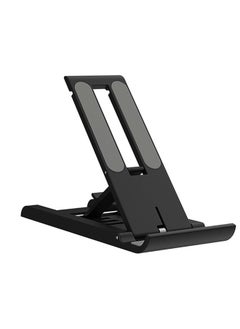 Buy Universal Mobile Holder Phone Holder, Foldable Adjustable Multi-Angle Cell Portable Mini Desk Stand for All Phones and Tablets Black in UAE