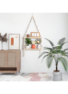 Buy Wooden Wall Shelf, Macrame Shelf, Living Room Decor, Stand Bookshelf. in Egypt