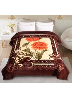 Buy Soft-touch blanket engraved with distinctive winter designs and engravings, two-piece, 6 kg, size 240X220 cm in Saudi Arabia