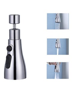 Buy Kitchen Faucet Tap, 360° Rotatable Spout, Kitchen Sink Faucet Head, Replacement 3 Modes for Kitchen Sink Spray Nozzle Faucet Head, Kitchen Tap Sprayer Spout Parts Silver in UAE