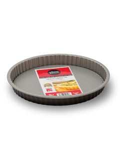 Buy Double Coated Non-Stick Round Carbon Steel Quiche Tin Grey 23 cm 55740SACO in Saudi Arabia