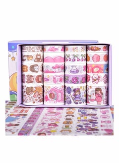 Buy 20 Rolls Cute Washi Tape Set, Wide Kawaii Cartoon Animals Aesthetic Decorative Masking Tape Sets for Scrapbook, Journaling, Kid's DIY Craft, Scrapbooking Supplies in UAE