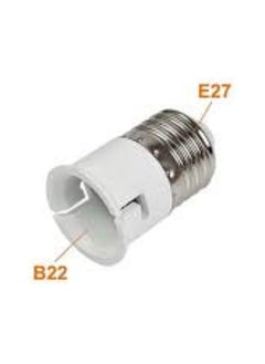 Buy KNP E27 to B22 Bulb Holder Pack of 1 provides a simple and efficient solution for converting E27 (medium Edison screw) sockets to B22 (bayonet cap) sockets. in UAE