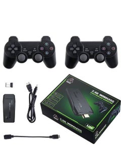 Buy Game Console 4K HD Video Game Console 2.4G Dual Wireless Controller Classic 64GB Retro TV Game Console 10000 Game Stick in UAE