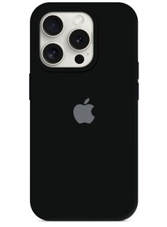 Buy iPhone 15 Pro Case Silicone Case Cover Durable and Anti Scratch Back Cover Black in UAE