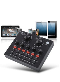 Buy V8-Live Sound Card, Audio Mixer with Sound Card, USB External V8 Karaoke Recording Mobile Audio Mixer, Suitable for Live Streaming, Podcast Recording, Gaming, K Songs, Voice Chatting in Saudi Arabia