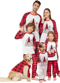 Buy Christmas Family Matching Pajamas Classical Nightwear Sleepwear Sets Long Sleeve Pjs for for Adults Kids and Baby Holiday Xmas Sleepwear Set (Baby Unisex) in UAE