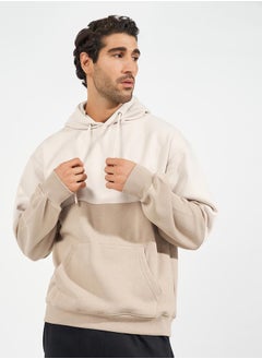 Buy Eco Earth Relaxed Fit Color Block Terry Hoodie in Saudi Arabia