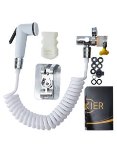 Buy Portable Shattaf Bidet Sprayer, High Pressure Shatafa Kit with 3 mates hose and universal adapter for taps 13-24mm diameter. Suitable for home/hotel/bathroom/garden in Saudi Arabia