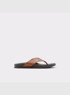 Buy Genuine Leather Sandal Flat Heel in UAE