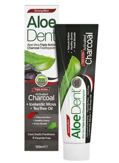 اشتري Aloedent Triple Action Charcoal Toothpaste 100ml في الامارات