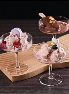 Buy A set of 6-piece clear glass ice cream serving bowls in Saudi Arabia