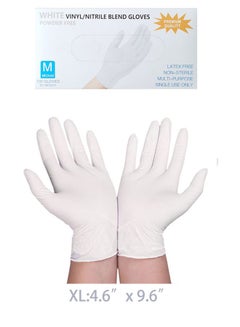 Buy Nitrile Gloves XL,Food Safe,Latex Free and Powder Free Clear Vinyl Gloves for Cooking,Food Prep,Household Cleaning,Exam| Medium,100 Counts in Saudi Arabia
