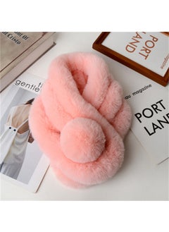 اشتري Faux Rabbit Fur Scarf Warm Collar SnoodKorean powder Korean powder في الامارات