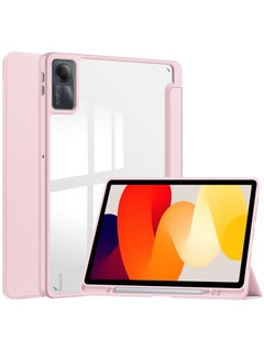 Buy Tablet Case for Xiaomi Redmi Pad SE 11 inch Clear Transparent Hard PC Back Protective Tri-Fold Stand Slim Tablet Cover with Pencil Holder Auto Wake/Sleep in Saudi Arabia