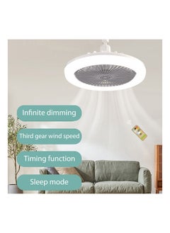 Buy Ceiling Fan With Lights Modern Indoor Low Profile Bladeless Enclosed For Bedroom/Living Room/Small Space in Saudi Arabia