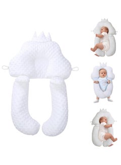 اشتري Baby Head Shaping Pillow, Sleep Shaping Newborn Pillow and Neck Support Baby Memory Foam Pillow with Adjustable Height Breathable Washable Protection Cushion for 0-36 Months Infant في السعودية