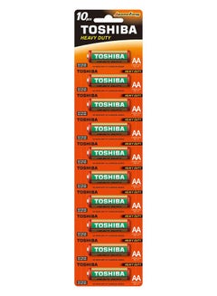 اشتري Toshiba Heavy Duty AA 10 Pcs Battery Pack في الامارات
