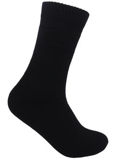 Buy Long winter socks black color high quality - Saudi made in Saudi Arabia