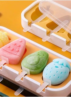 Buy DIY Silicone Lolly Ice Molds with Lid for Kids and Adults, Water Ice Molds Random Color in Egypt