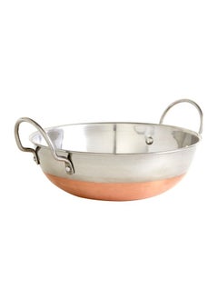 Buy Copper Base Stainless Steel Kadai with Handles in UAE