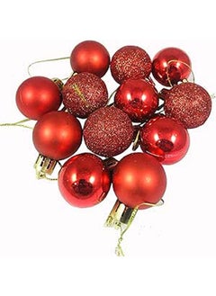 اشتري 12 Pcs Small Balls For Christmas Tree Decoration Hanging Ornaments في مصر